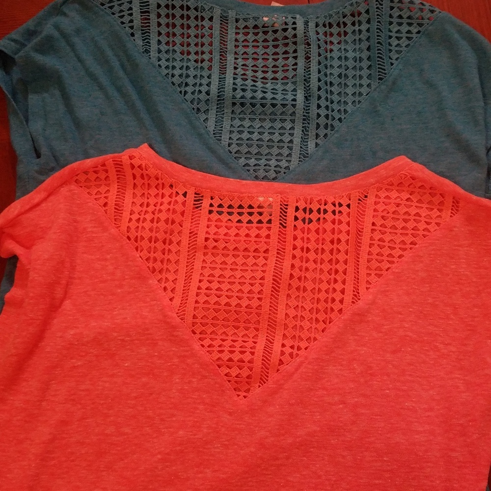 2 Old Navy X Large Heather and Orange Shirts
